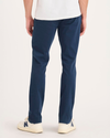 Back view of model wearing Ocean Blue Go Activeflex Chino, Skinny Fit.