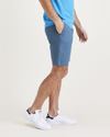 Side view of model wearing Oceanview Big and Tall Supreme Flex Modern Chino Shorts.