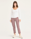 Front view of model wearing Old Rose Weekend Chino Pants, Slim Fit.