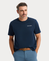 View of model wearing Pembroke Graphic Tee, Regular Fit.