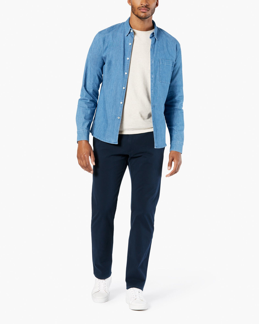 Front view of model wearing Pembroke Ultimate Chinos, Straight Fit.