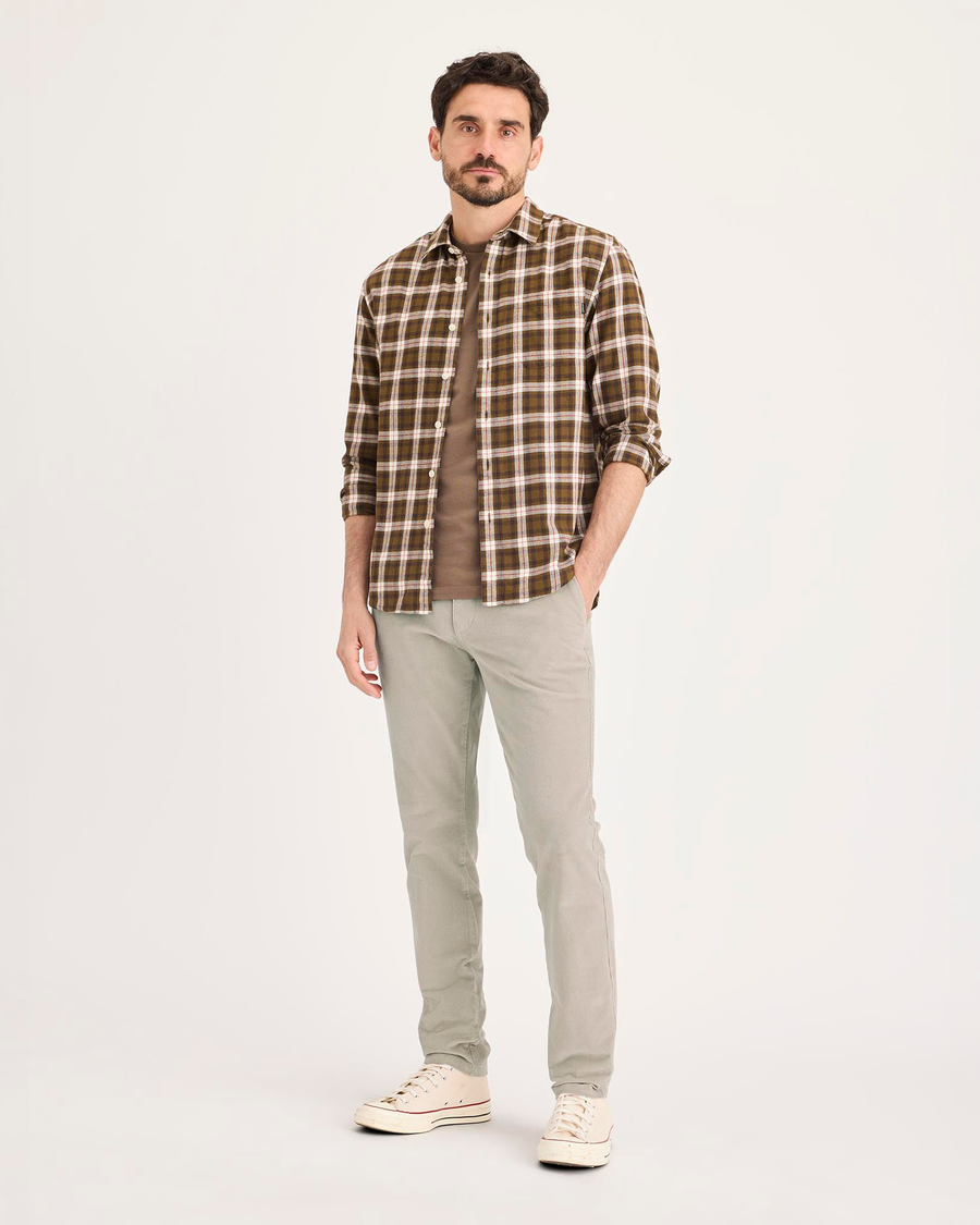 Front view of model wearing Pure Cashmere Ultimate Chinos, Skinny Fit.
