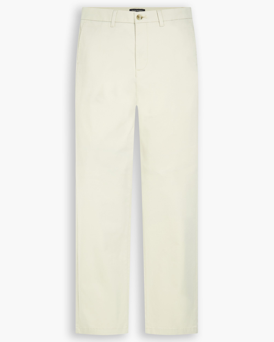 View of model wearing Sahara Khaki Blake Chino Pants, High Straight.