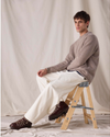 View of model wearing Sahara Khaki Dockers® x Transnomadica Mariner Sweater.