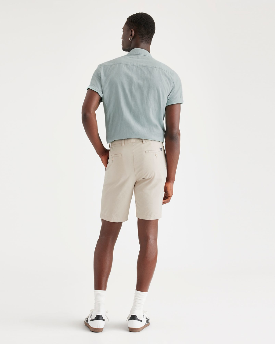 Back view of model wearing Sahara Khaki Men's Supreme Flex Modern Chino Short.