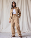 View of model wearing Seaworthy Khaki Dockers® x Transnomadica Officer Chino.