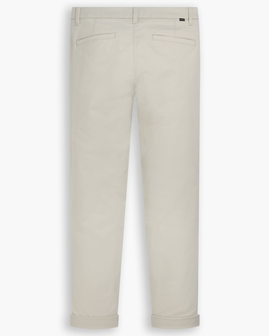 View of model wearing Silver Birch Weekend Chino Pants, Slim Fit.
