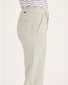 Side view of model wearing Silver Birch Weekend Chino Pants, Slim Fit.