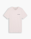 View of model wearing Stencil Pink Graphic Tee, Slim Fit.