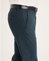 Side view of model wearing Stratified Sea Crafted Khaki Pants, Slim Fit.