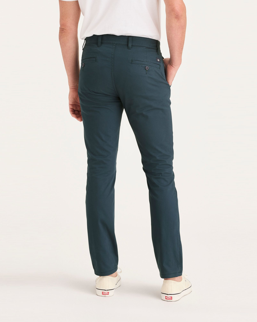 Back view of model wearing Stratified Sea Men's Smart 360 Flex Ultimate Chino.