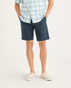 Front view of model wearing Stratified Sea Men's Supreme Flex Modern Chino Short.