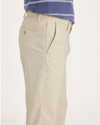 Side view of model wearing Summer Earth Crafted Khaki Pants, Slim Fit.