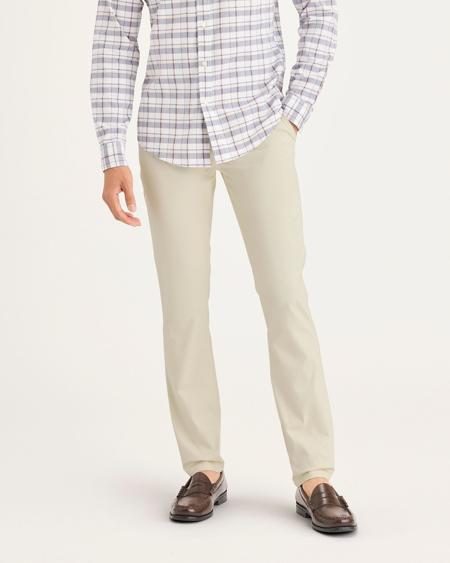 Front view of model wearing Summer Earth Men's Smart 360 Flex Ultimate Chino.