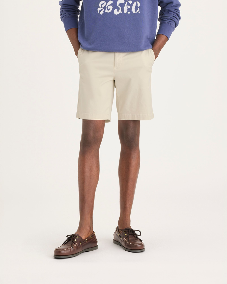 Front view of model wearing Summer Earth Men's Straight Fit Ultimate Short.