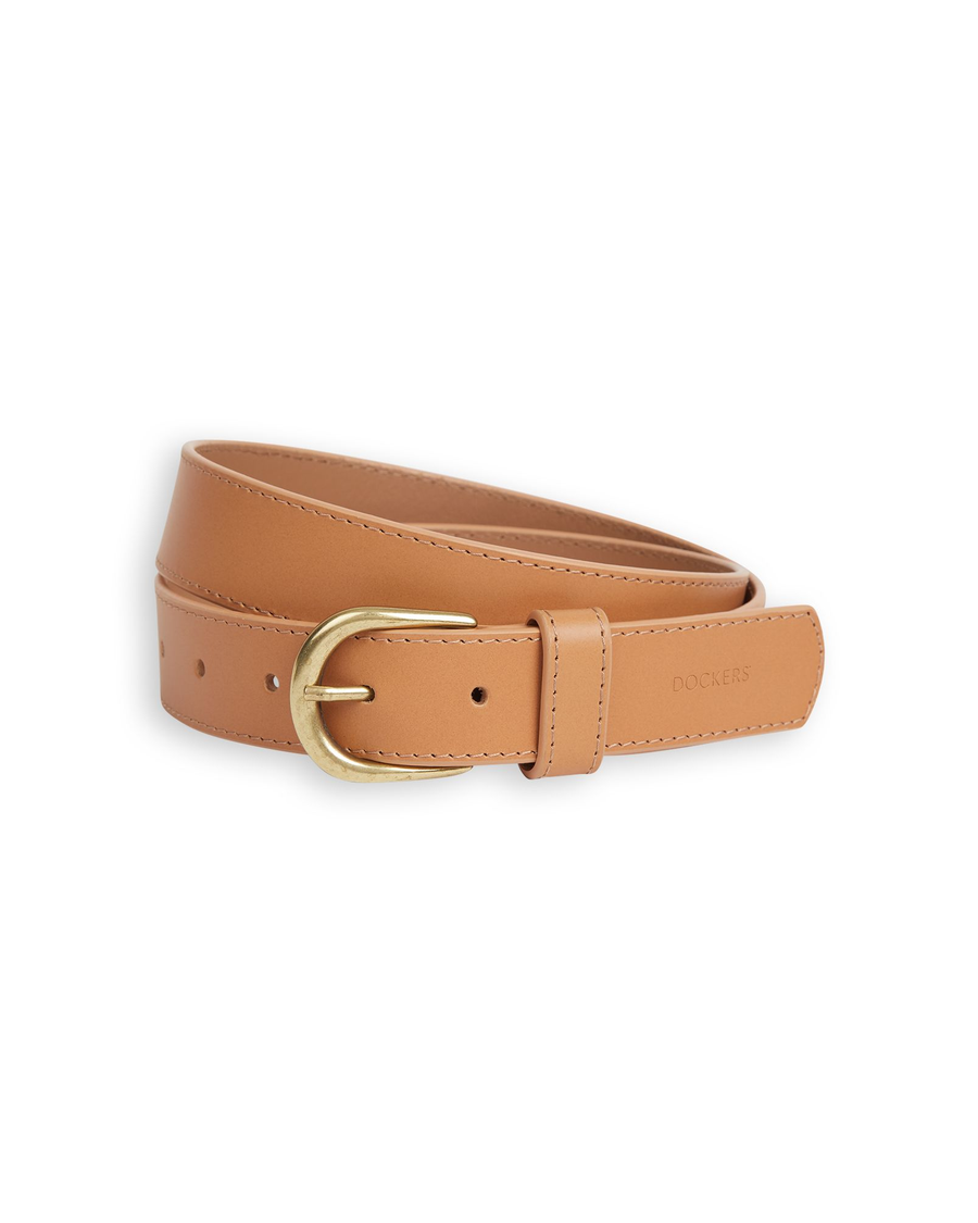 View of  Taupe Women's Refined Classic Belt.