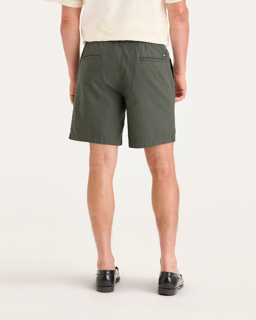 Back view of model wearing Tea Leaf Men's Straight Fit Ultimate Pull-On Short 8.5".