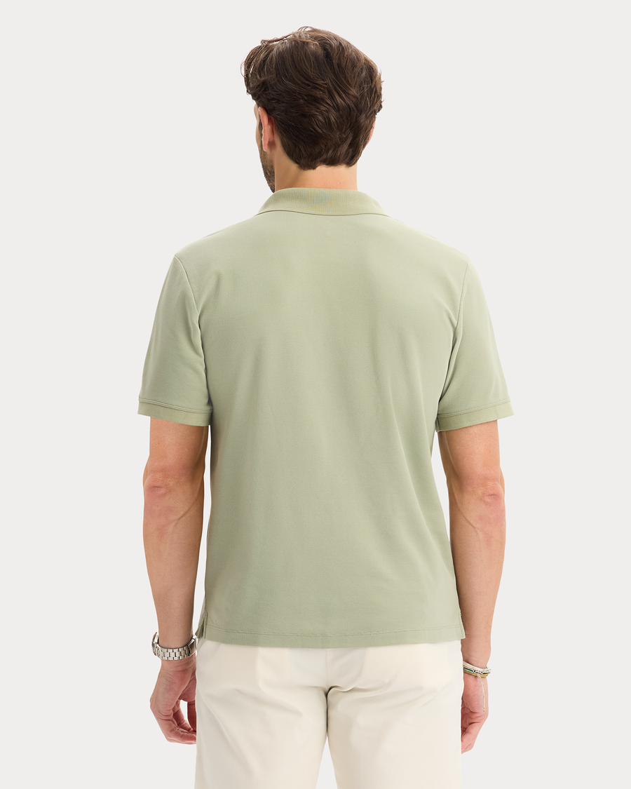 View of model wearing Tea Original Polo, Slim Fit.