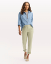 View of model wearing Tea Weekend Chino Pants, Slim Fit.