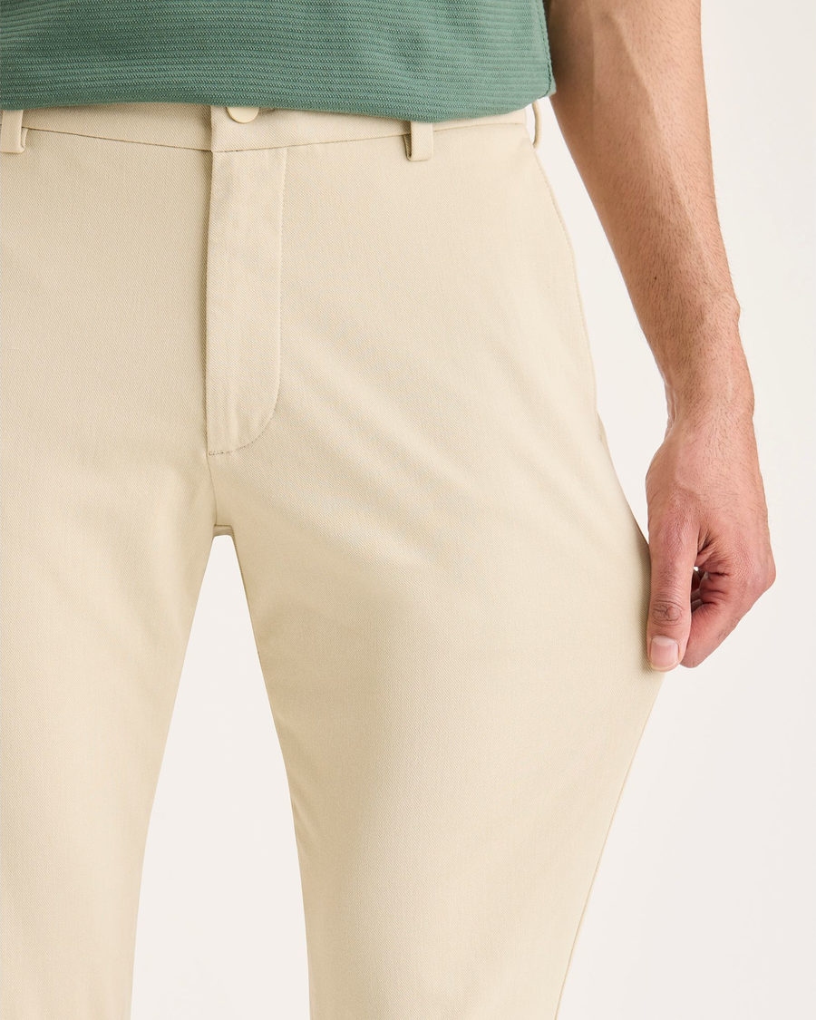 View of model wearing Tidal Foam Chino Go Activeflex, fit skinny.