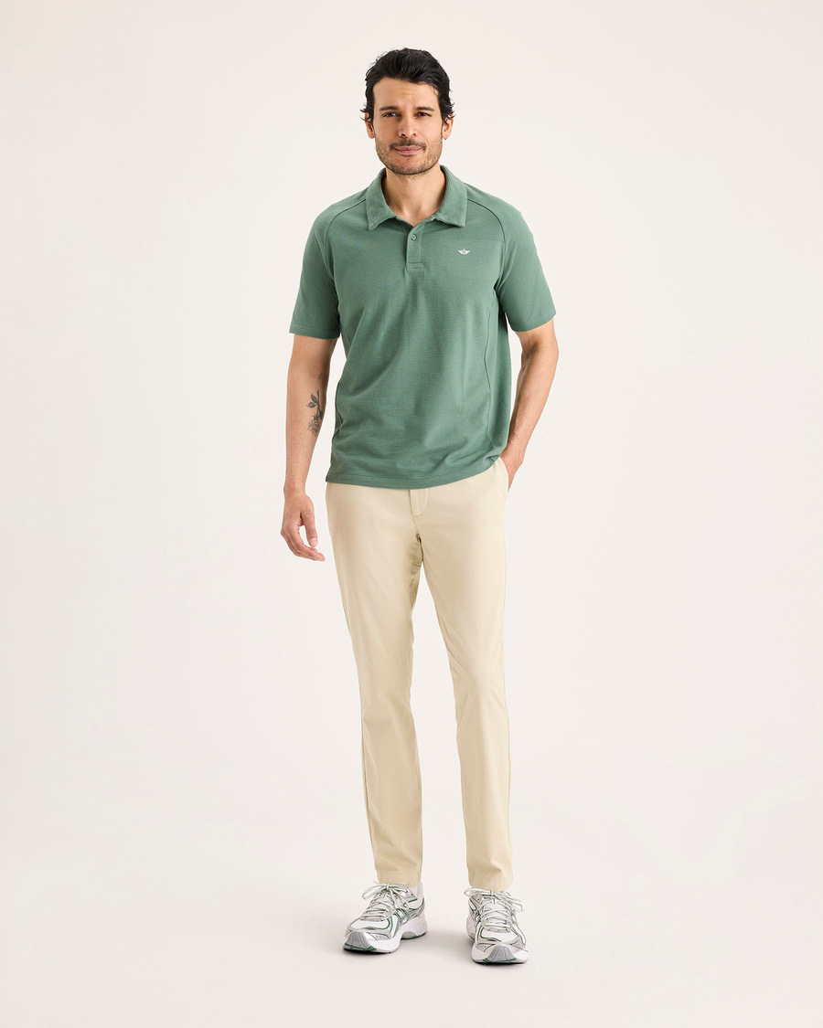 Front view of model wearing Tidal Foam Chino Go Activeflex, fit skinny.