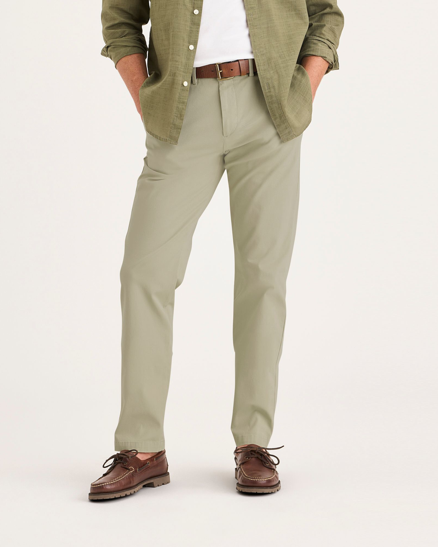 Front view of model wearing Tidal Foam Crafted Khaki Pants, Slim Fit.