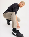 View of model wearing Timberwolf Go Chino, Slim Fit with Airweave.