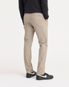 Back view of model wearing Timberwolf Go Chino, Slim Fit with Airweave.