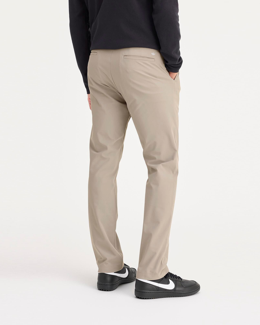 Back view of model wearing Timberwolf Go Chino, Slim Fit with Airweave.