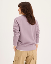 Back view of model wearing Toadstool Crewneck Sweatshirt, Regular Fit.