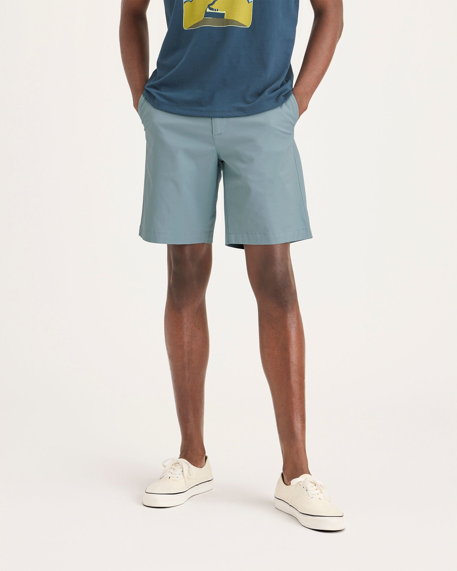 Front view of model wearing Tourmaline Men's Straight Fit Ultimate Short.