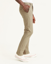 Side view of model wearing True Chino Smart 360 Flex Comfort Knit Chino Pants, Slim Fit.