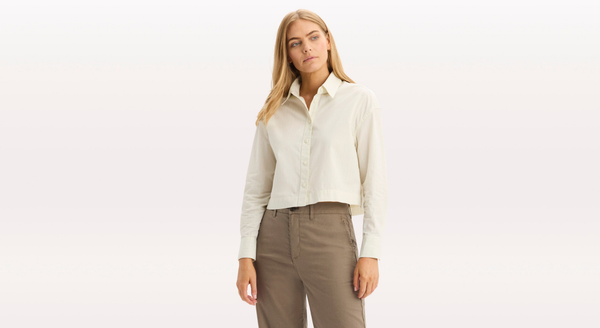 Boxy Cropped Shirt Relaxed Fit