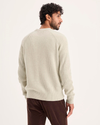 Back view of model wearing Wishbone Crewneck Sweater, Regular Fit.